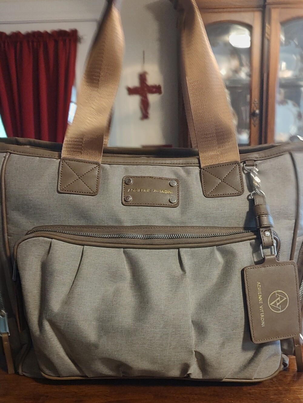 Adrienne Vittadini Duffel with Brown Accents
